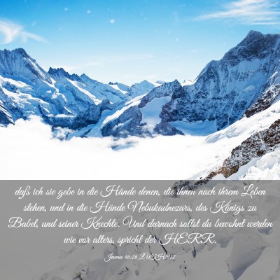 Picture 03 - Jeremia 46:26 LUTH1912 - daß ich sie gebe in die Hände denen, die ihnen - Bible Verse Picture