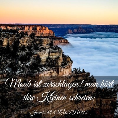Picture 03 - Jeremia 48:4 LUTH1912 - Moab ist zerschlagen! man hört ihre Kleinen - Bible Verse Picture