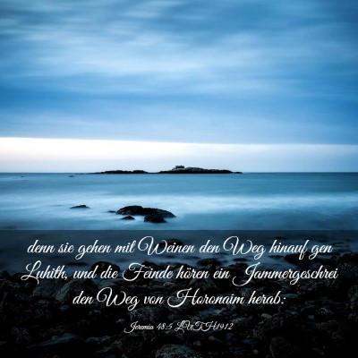 Picture 03 - Jeremia 48:5 LUTH1912 - denn sie gehen mit Weinen den Weg hinauf gen - Bible Verse Picture