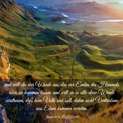 Picture 03 - Jeremia 49:36 LUTH1912 - und will die vier Winde aus den vier Enden des - Bible Verse Picture