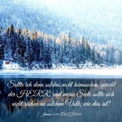 Picture 03 - Jeremia 5:29 LUTH1912 - Sollte ich denn solches nicht heimsuchen, spricht - Bible Verse Picture