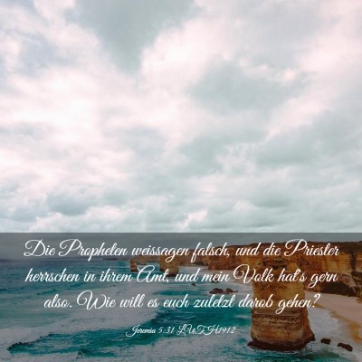 Picture 03 - Jeremia 5:31 LUTH1912 - Die Propheten weissagen falsch, und die Priester - Bible Verse Picture
