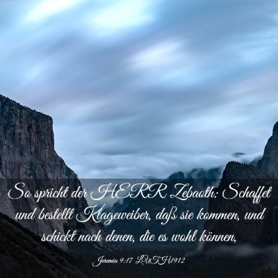 Picture 03 - Jeremia 9:17 LUTH1912 - So spricht der HERR Zebaoth: Schaffet und - Bible Verse Picture