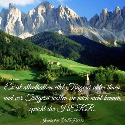 Picture 03 - Jeremia 9:6 LUTH1912 - Es ist allenthalben eitel Trügerei unter ihnen, - Bible Verse Picture