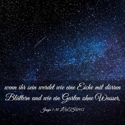 Picture 03 - Jesaja 1:30 LUTH1912 - wenn ihr sein werdet wie eine Eiche mit dürren - Bible Verse Picture
