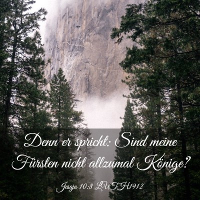 Picture 03 - Jesaja 10:8 LUTH1912 - Denn er spricht: Sind meine Fürsten nicht - Bible Verse Picture