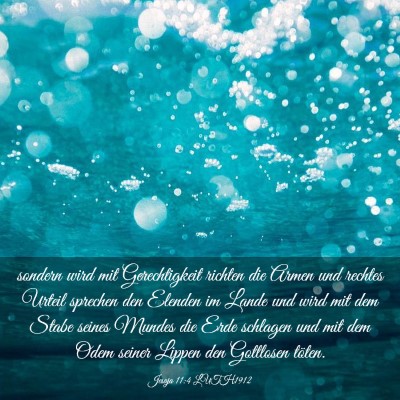 Picture 03 - Jesaja 11:4 LUTH1912 - sondern wird mit Gerechtigkeit richten die Armen - Bible Verse Picture