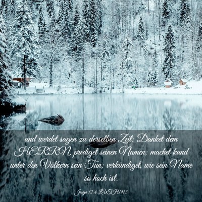 Picture 03 - Jesaja 12:4 LUTH1912 - und werdet sagen zu derselben Zeit: Danket dem - Bible Verse Picture