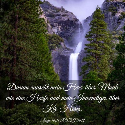 Picture 03 - Jesaja 16:11 LUTH1912 - Darum rauscht mein Herz über Moab wie eine Harfe - Bible Verse Picture