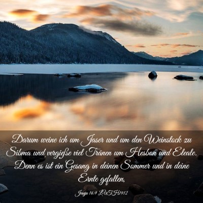 Picture 03 - Jesaja 16:9 LUTH1912 - Darum weine ich um Jaser und um den Weinstock zu - Bible Verse Picture