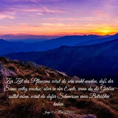 Picture 03 - Jesaja 17:11 LUTH1912 - Zur Zeit des Pflanzens wirst du sein wohl warten, - Bible Verse Picture