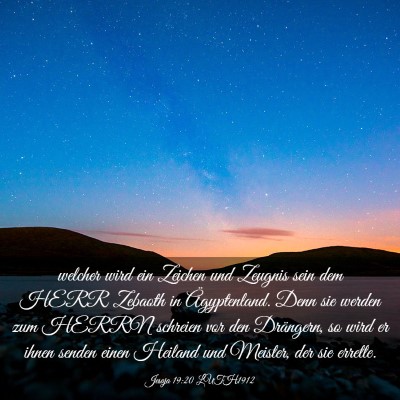 Picture 03 - Jesaja 19:20 LUTH1912 - welcher wird ein Zeichen und Zeugnis sein dem - Bible Verse Picture