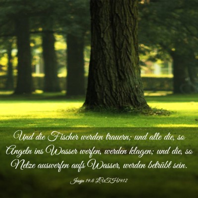 Picture 03 - Jesaja 19:8 LUTH1912 - Und die Fischer werden trauern; und alle die, so - Bible Verse Picture