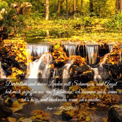 Picture 03 - Jesaja 21:3 LUTH1912 - Derhalben sind meine Lenden voll Schmerzen, und - Bible Verse Picture