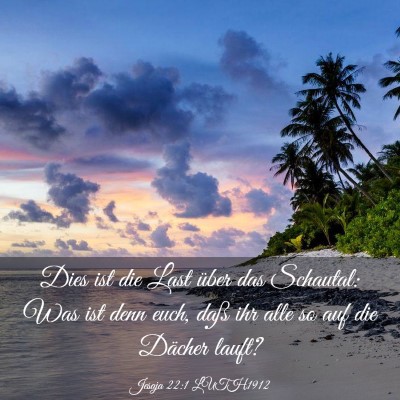 Picture 03 - Jesaja 22:1 LUTH1912 - Dies ist die Last über das Schautal: Was ist - Bible Verse Picture