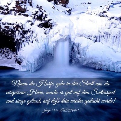 Picture 03 - Jesaja 23:16 LUTH1912 - Nimm die Harfe, gehe in der Stadt um, du - Bible Verse Picture