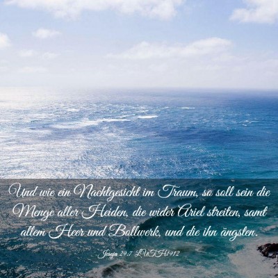 Picture 03 - Jesaja 29:7 LUTH1912 - Und wie ein Nachtgesicht im Traum, so soll sein - Bible Verse Picture