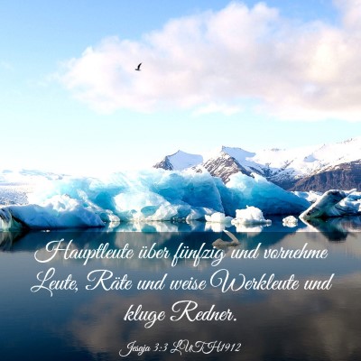 Picture 03 - Jesaja 3:3 LUTH1912 - Hauptleute über fünfzig und vornehme Leute, - Bible Verse Picture