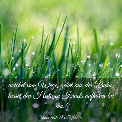 Picture 03 - Jesaja 30:11 LUTH1912 - weichet vom Wege, gehet aus der Bahn; lasset den - Bible Verse Picture