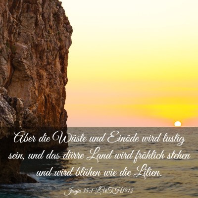 Picture 03 - Jesaja 35:1 LUTH1912 - Aber die Wüste und Einöde wird lustig sein, und - Bible Verse Picture