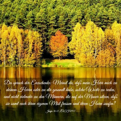 Picture 03 - Jesaja 36:12 LUTH1912 - Da sprach der Erzschenke: Meinst du, daß mein - Bible Verse Picture