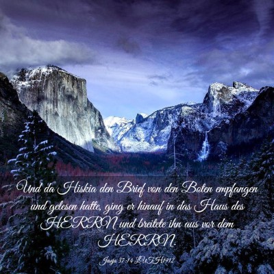 Picture 03 - Jesaja 37:14 LUTH1912 - Und da Hiskia den Brief von den Boten empfangen - Bible Verse Picture