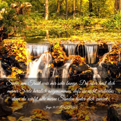 Picture 03 - Jesaja 38:17 LUTH1912 - Siehe, um Trost war mir sehr bange. Du aber hast - Bible Verse Picture