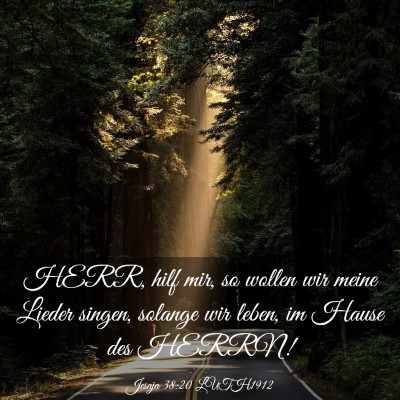Picture 03 - Jesaja 38:20 LUTH1912 - HERR, hilf mir, so wollen wir meine Lieder - Bible Verse Picture