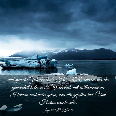 Picture 03 - Jesaja 38:3 LUTH1912 - und sprach: Gedenke doch, HERR, wie ich vor dir - Bible Verse Picture