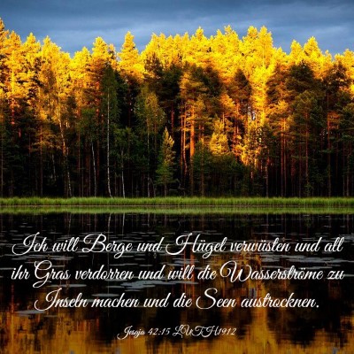 Picture 03 - Jesaja 42:15 LUTH1912 - Ich will Berge und Hügel verwüsten und all ihr - Bible Verse Picture