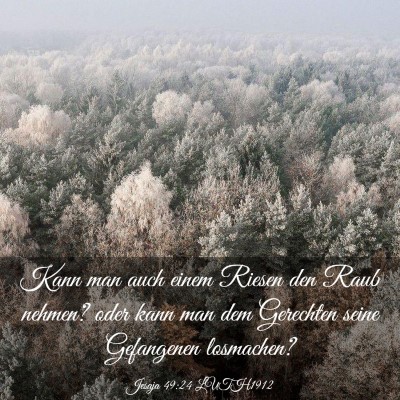 Picture 03 - Jesaja 49:24 LUTH1912 - Kann man auch einem Riesen den Raub nehmen? oder - Bible Verse Picture