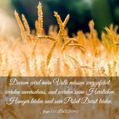 Picture 03 - Jesaja 5:13 LUTH1912 - Darum wird mein Volk müssen weggeführt werden - Bible Verse Picture