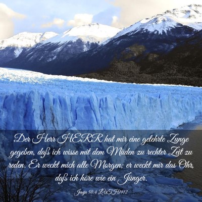 Picture 03 - Jesaja 50:4 LUTH1912 - Der Herr HERR hat mir eine gelehrte Zunge - Bible Verse Picture