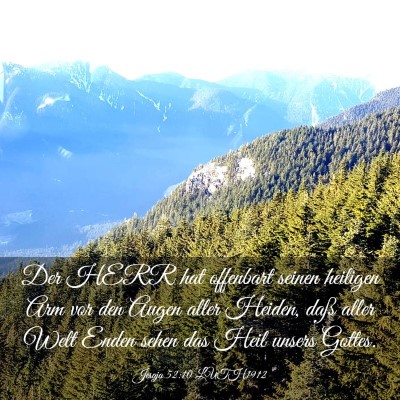 Picture 03 - Jesaja 52:10 LUTH1912 - Der HERR hat offenbart seinen heiligen Arm vor - Bible Verse Picture