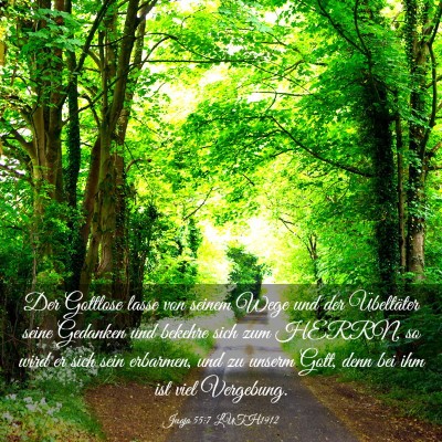 Picture 03 - Jesaja 55:7 LUTH1912 - Der Gottlose lasse von seinem Wege und der - Bible Verse Picture
