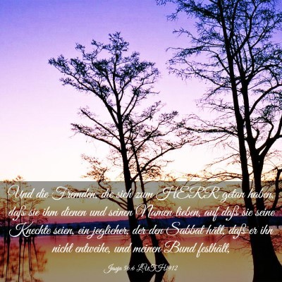 Picture 03 - Jesaja 56:6 LUTH1912 - Und die Fremden, die sich zum HERR getan haben, - Bible Verse Picture