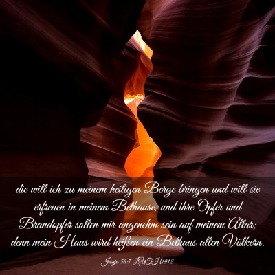 Picture 03 - Jesaja 56:7 LUTH1912 - die will ich zu meinem heiligen Berge bringen und - Bible Verse Picture