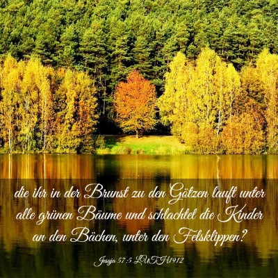 Picture 03 - Jesaja 57:5 LUTH1912 - die ihr in der Brunst zu den Götzen lauft unter - Bible Verse Picture