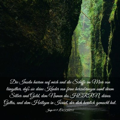 Picture 03 - Jesaja 60:9 LUTH1912 - Die Inseln harren auf mich und die Schiffe im - Bible Verse Picture