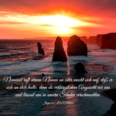 Picture 03 - Jesaja 64:7 LUTH1912 - Niemand ruft deinen Namen an oder macht sich auf, - Bible Verse Picture
