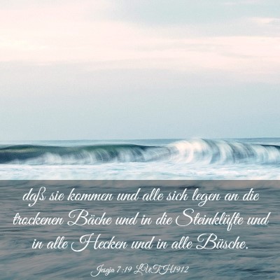 Picture 03 - Jesaja 7:19 LUTH1912 - daß sie kommen und alle sich legen an die - Bible Verse Picture