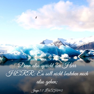 Picture 03 - Jesaja 7:7 LUTH1912 - Denn also spricht der Herr HERR: Es soll nicht - Bible Verse Picture