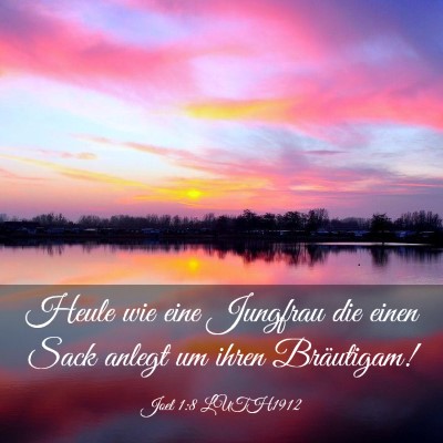 Picture 03 - Joel 1:8 LUTH1912 - Heule wie eine Jungfrau die einen Sack anlegt um - Bible Verse Picture