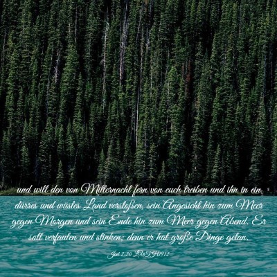 Picture 03 - Joel 2:20 LUTH1912 - und will den von Mitternacht fern von euch - Bible Verse Picture