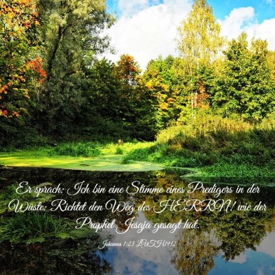 Picture 03 - Johannes 1:23 LUTH1912 - Er sprach: Ich bin eine Stimme eines Predigers in - Bible Verse Picture