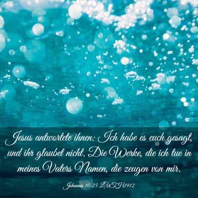 Picture 03 - Johannes 10:25 LUTH1912 - Jesus antwortete ihnen: Ich habe es euch gesagt, - Bible Verse Picture