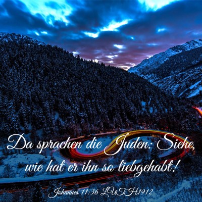 Picture 03 - Johannes 11:36 LUTH1912 - Da sprachen die Juden: Siehe, wie hat er ihn so - Bible Verse Picture
