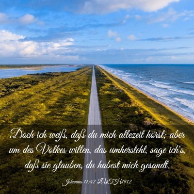 Picture 03 - Johannes 11:42 LUTH1912 - Doch ich weiß, daß du mich allezeit hörst; - Bible Verse Picture