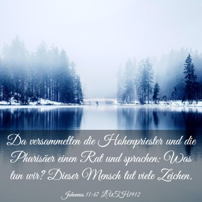 Picture 03 - Johannes 11:47 LUTH1912 - Da versammelten die Hohenpriester und die - Bible Verse Picture