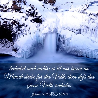 Picture 03 - Johannes 11:50 LUTH1912 - bedenket auch nichts; es ist uns besser ein - Bible Verse Picture